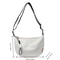 Women Dumpling Crossbody Bag With Wide Shoulder Strap And Zip Closure 6