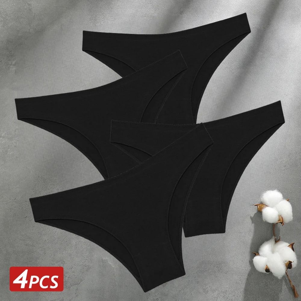 Women Seamless Cotton Panties Set Breathable Low Waist Briefs 6