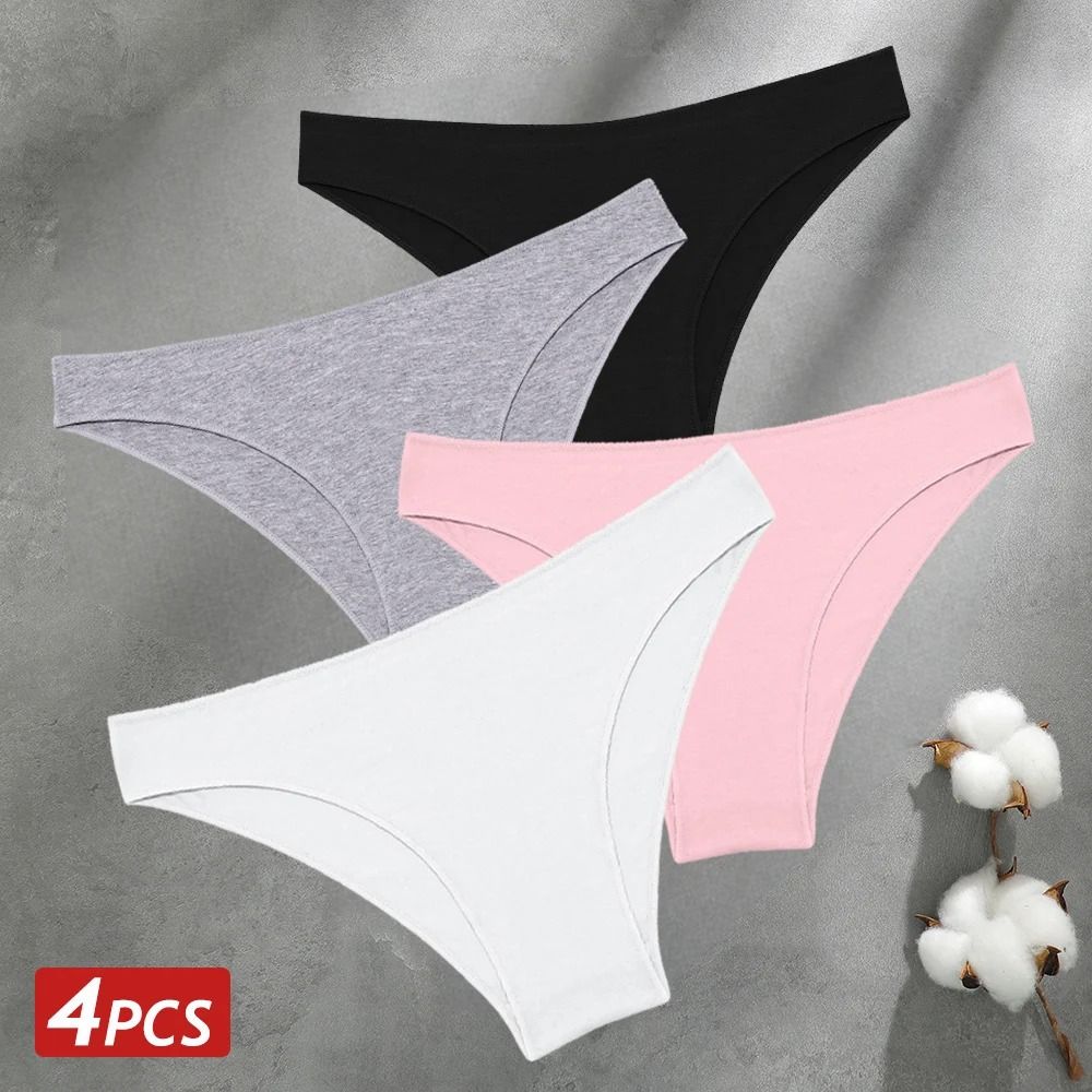 Women Seamless Cotton Panties Set Breathable Low Waist Briefs 10
