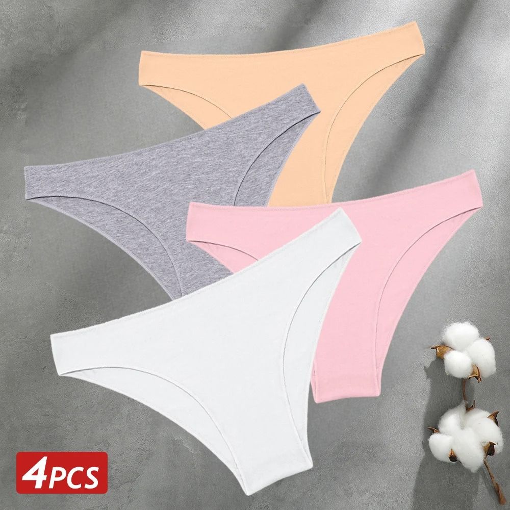Women Seamless Cotton Panties Set Breathable Low Waist Briefs 18
