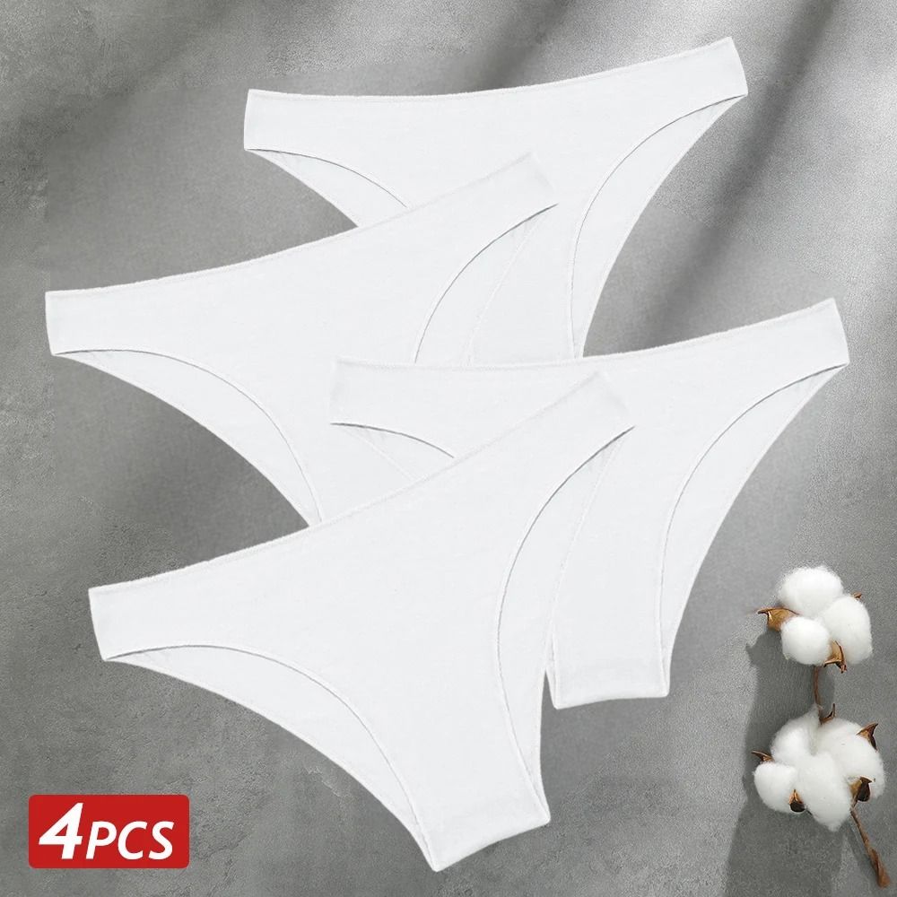 Women Seamless Cotton Panties Set Breathable Low Waist Briefs 19