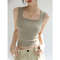 Women Solid U Neck Ribbed Tank Top Camisole Summer Basic Elastic 6