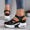 2025 Summer Closed Toe Women Platform Sandals Hollow Wedge Plus Size Casual 7