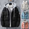 Winter Loose Fit Cotton Puffer Jacket For Men With Hood 0