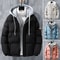 Winter Loose Fit Cotton Puffer Jacket For Men With Hood 0