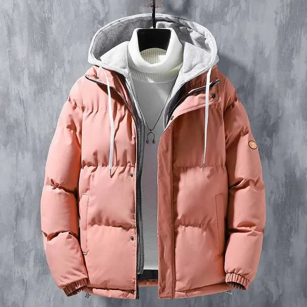 Winter Loose Fit Cotton Puffer Jacket For Men With Hood 9