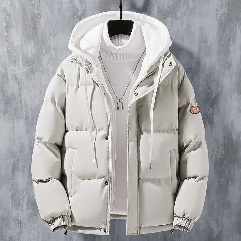 Winter Loose Fit Cotton Puffer Jacket For Men With Hood 5