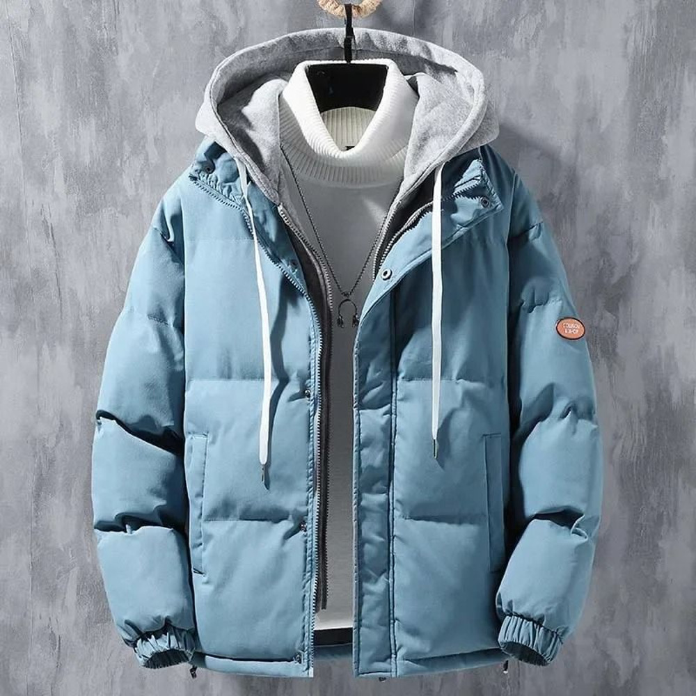 Winter Loose Fit Cotton Puffer Jacket For Men With Hood 7