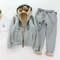 Plus Size Womens Fleece Lined Thickened Sportsuit Loose Fit 2 Piece Set 0