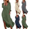 Shirt Dress For Women Linen Cotton Clothing Oversized Pure Long Midi Dress 1