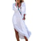 Shirt Dress For Women Linen Cotton Clothing Oversized Pure Long Midi Dress 4