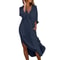 Shirt Dress For Women Linen Cotton Clothing Oversized Pure Long Midi Dress 11