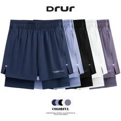 drur women running shorts high waist quick dry 2in1 athletic shorts with pocket