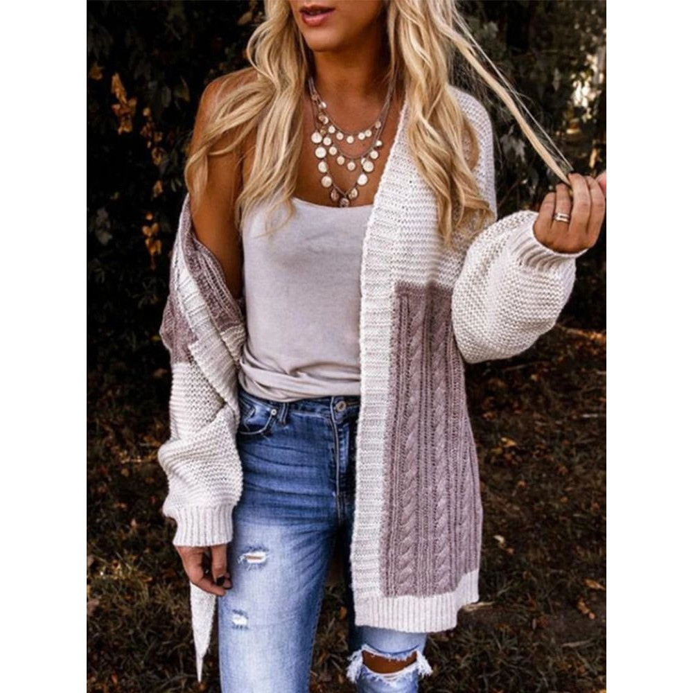 Womens Gradient Knit Cardigan Sweater Long Sleeve Warm Winter Coat 0
