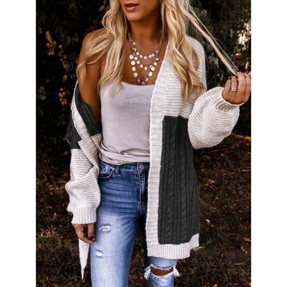 Womens Gradient Knit Cardigan Sweater Long Sleeve Warm Winter Coat 7