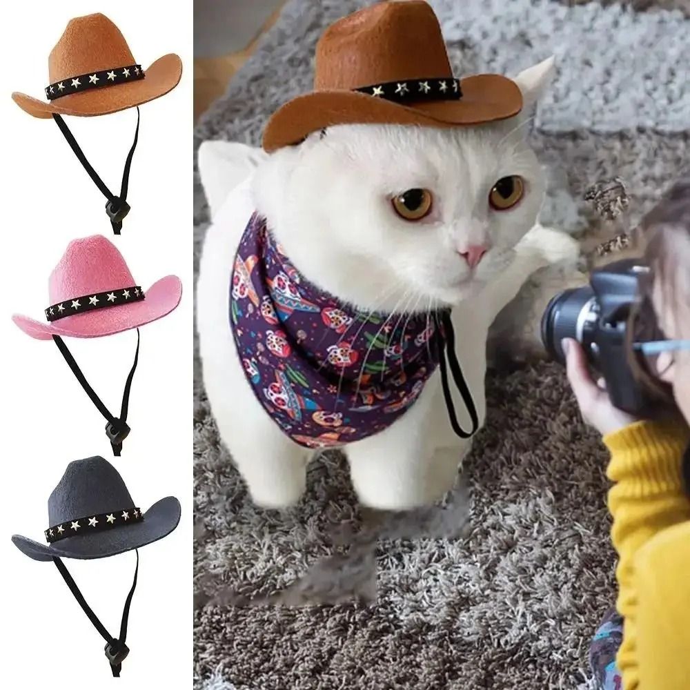 Adjustable Pet Cowboy Hat For Dogs And Cats 1