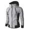 Men Slim Fit Fleece Bomber Jacket With Scarf Collar And Hood 2
