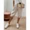 Womens Cotton Linen Elastic Waist Loose Casual Shorts 2