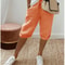 Womens Cotton Linen Elastic Waist Loose Casual Shorts 6