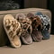 Mens Leopard Print Slide Slippers Breathable Open Toe House Shoes With Non Slip Soft Sole 0