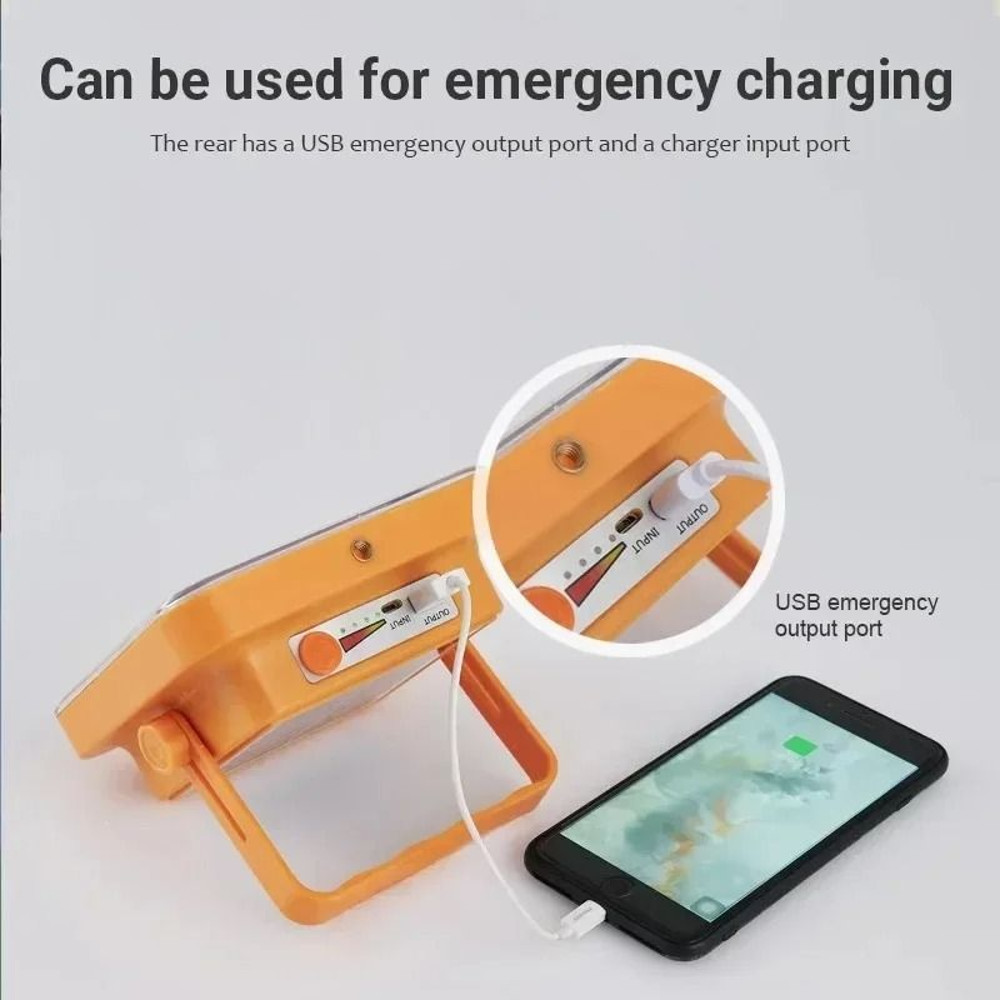 LED Reflector Floodlight USB Rechargeable Solar Camping Lantern For Outdoor Use 4