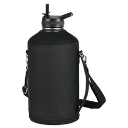 64oz 128oz insulated sports water bottle bag holder crossbody for thermos mug vacuum cup carrier with strap