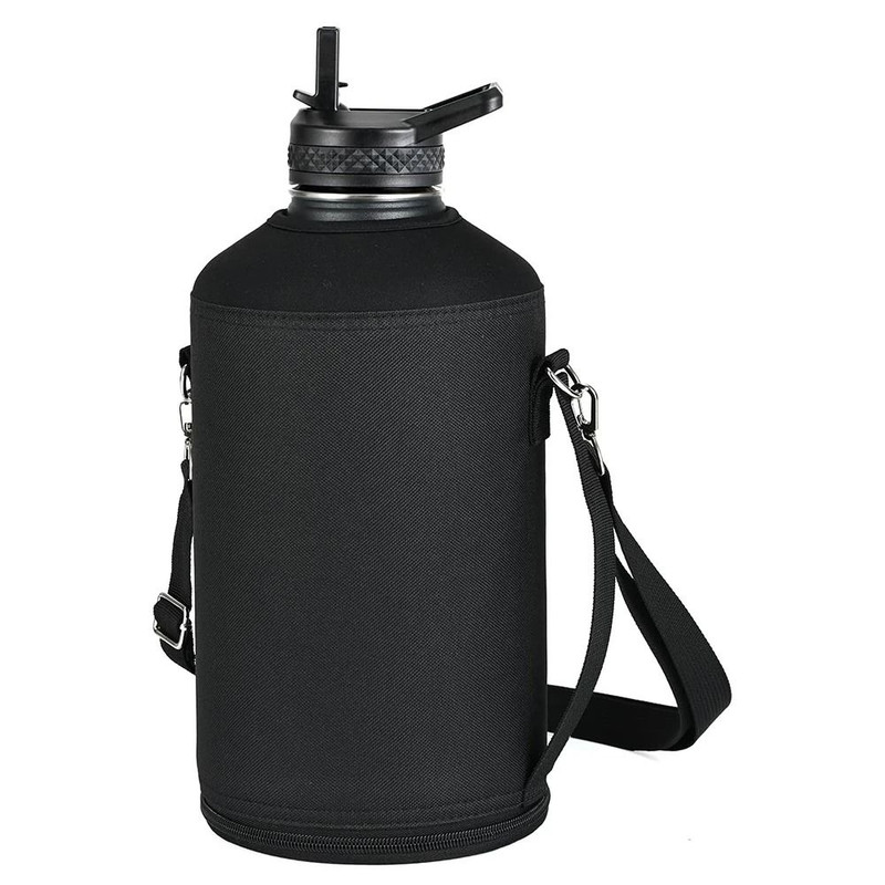 64oz 128oz Insulated Sports Water Bottle Bag Holder Crossbody For Thermos Mug Vacuum Cup Carrier Wi 0