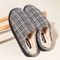 Mens Striped Warm House Fleece Non Slip Plaid Cotton Slippers Winter Indoor Shoes 8