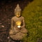 Zen Inspired Solar Buddha Statue For Outdoor Garden And Entryway Decor 2