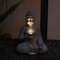 Zen Inspired Solar Buddha Statue For Outdoor Garden And Entryway Decor 5
