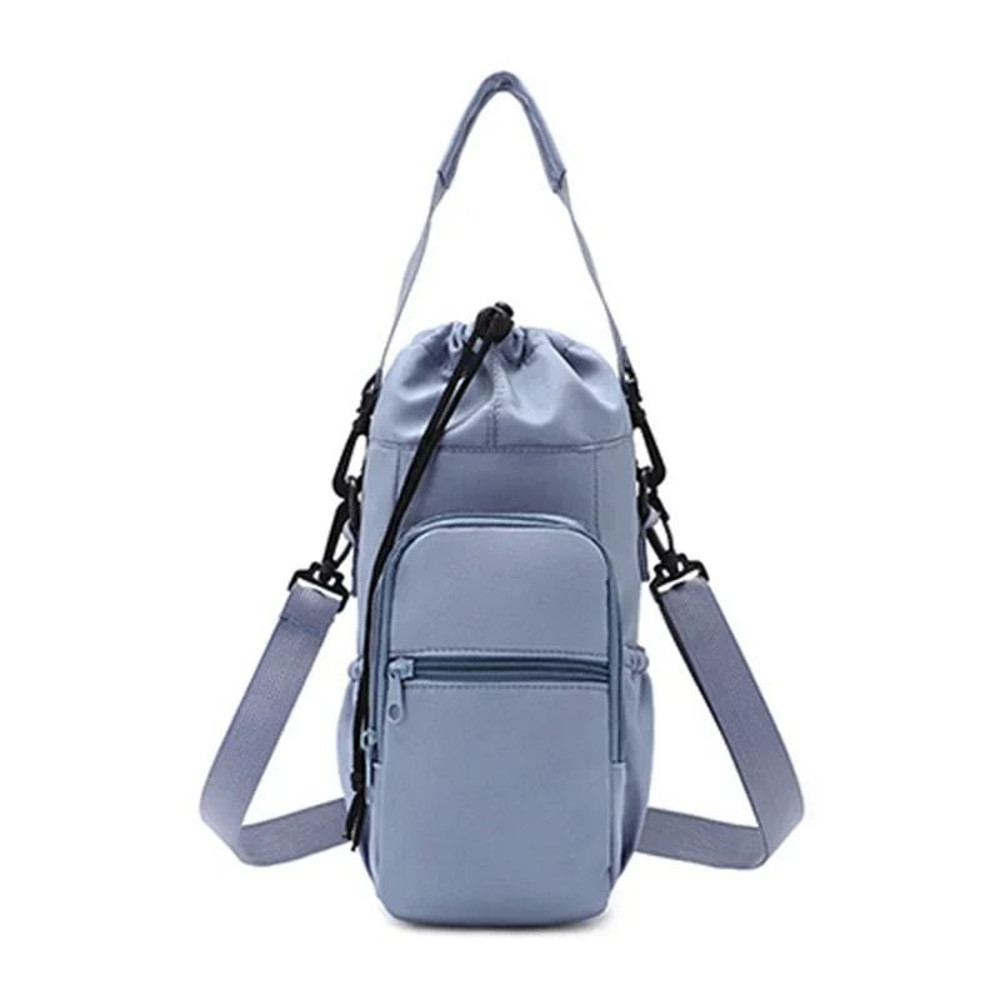 Portable Water Bottle Bag Adjustable Strap Insulated Cover With Phone Pocket 9