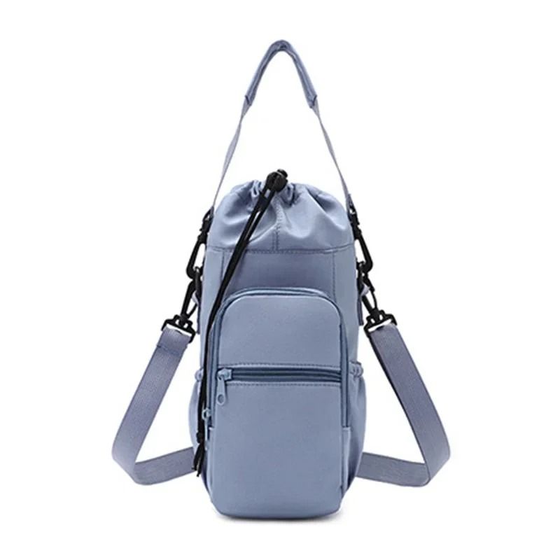 Portable Water Bottle Bag Adjustable Strap Insulated Cover With Phone Pocket 9
