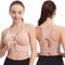 Womens Front Zipper Fitness Sports Bra Yoga Gym Top 2