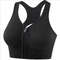 Womens Front Zipper Fitness Sports Bra Yoga Gym Top 6
