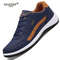 Mens Waterproof Artificial Leather Lace Up Sneakers Lightweight And Comfortable 0