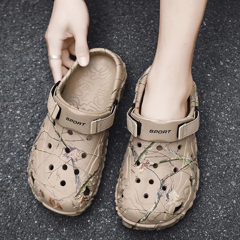 Men Garden Flat Sandals Comfortable Outdoor Platform Slip On Shoes 3