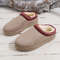 Winter Cashmere Plush Slip On Heelless Platform Slippers For Women 6