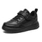 Childrens Black Leather Sneakers Non Slip Lightweight Walking And Sports Shoes 9