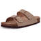 Comwarm Leather Cork Footbed Slides Adjustable Buckle Unisex Sandals 11