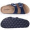 Comwarm Leather Cork Footbed Slides Adjustable Buckle Unisex Sandals 1