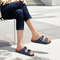 Comwarm Leather Cork Footbed Slides Adjustable Buckle Unisex Sandals 5