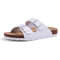 Comwarm Leather Cork Footbed Slides Adjustable Buckle Unisex Sandals 7