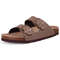 Comwarm Leather Cork Footbed Slides Adjustable Buckle Unisex Sandals 8