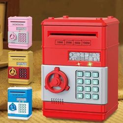 electronic mini atm piggy bank automatic password safe for coins and cash