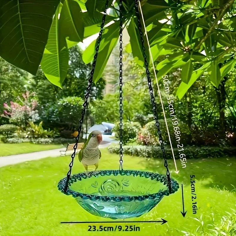 Hanging Bird Bath And Feeder Outdoor Bird Food Tray For Garden Decoration 1