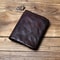 Cowhide Retro Leather Wallet With Zipper Card Holder For Men And Women 9
