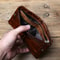 Cowhide Retro Leather Wallet With Zipper Card Holder For Men And Women 2