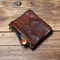 Cowhide Retro Leather Wallet With Zipper Card Holder For Men And Women 4