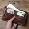Cowhide Retro Leather Wallet With Zipper Card Holder For Men And Women 5