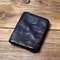 Cowhide Retro Leather Wallet With Zipper Card Holder For Men And Women 8